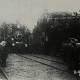 Отправление эшелона с комсомольским продотрядом со ст. Сасово в г. Борисоглебск.1921 г.