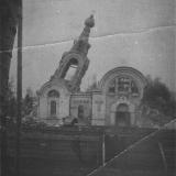 Николаевская церковь в момент взрыва, г. Тамбов, май 1929 г.