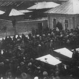 Похороны девяти коммунистов – членов ревкома Никольско-Кабаньевской волости Борисоглебского уезда. 1920 г.